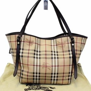 Burberry authentic Haymarket check Canterbury tote in brown